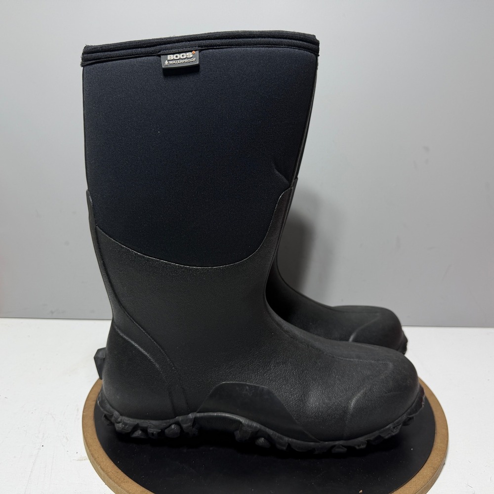 Bogs Classic High Boots Men Size 13 Neotech Insulated Black Rubber Winter
